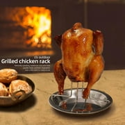 Stainless Steel Grill Beer Can Chicken Stand for Camping Family Gathering and Holiday Roast Rack Kitchen Accessories